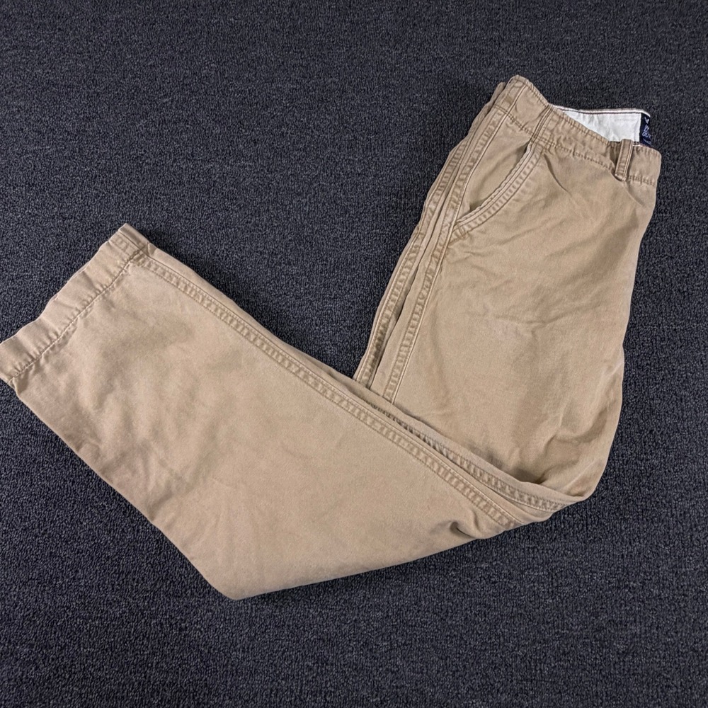American Eagle Pants Mens 33x34 Chino Khaki Straight Cotton EUC